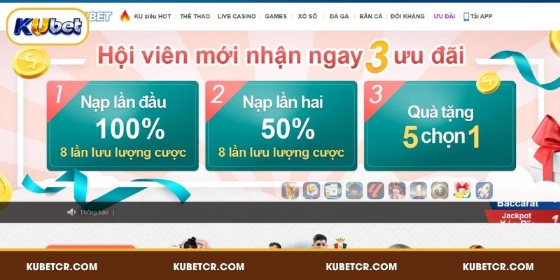 Quà tặng dành cho người chơi sau khi đăng nhập KUBET